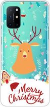 Voor OnePlus 8T Christmas Series transparante TPU beschermhoes (Christmas Ugly Deer)
