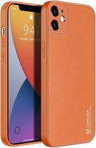 Voor iPhone 12 mini DUX DUCIS YOLO-serie PU + PC + TPU beschermhoes (oranje)