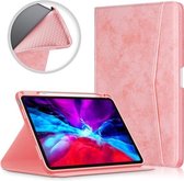 Marmeren Doek Textuur Horizontaal Flip TPU + PU lederen tas met houder & kaartsleuf & slaap- / wekfunctie voor iPad Air (2020) 10.9 (roze)
