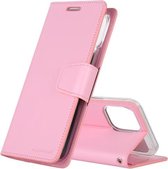 GOOSPERY SONATA DAGBOEK Horizontale lederen flip case met houder & kaartsleuven & portemonnee voor iPhone 12 Pro Max (roze)