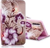 Voor Galaxy Note 10 Horizontale lederen flip-hoes met houder en kaartsleuven en portemonnee (Lotus)