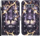 Voor Samsung Galaxy S10e Gekleurde Tekening Patroon Horizontale Flip Leren Case met Houder & Kaartsleuven & Portemonnee (Thunder Lion)
