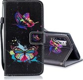Voor Galaxy Note 10 Pro horizontale flip lederen tas met houder & kaartsleuven & portemonnee (kleur vlinder)