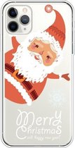 Voor iPhone 11 Pro Max Trendy schattig kerstpatroon Case Clear TPU Cover Telefoonhoesjes (Kerstman)