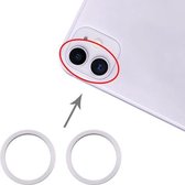 2 PCS achteruitrijcamera glazen lens metalen beschermring ring voor iPhone 11 (zilver)