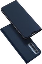 Voor OPPO Reno4 Pro DUX DUCIS Skin Pro-serie Horizontale flip PU + TPU lederen tas, met houder en kaartsleuven (donkerblauw)