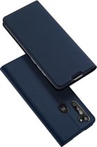Voor Motorola Moto G8 Power DUX DUCIS Skin Pro Series Horizontale Flip PU + TPU lederen tas, met houder en kaartsleuven (blauw)