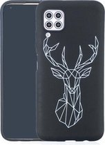 Voor Huawei P40 Lite Painted Pattern Soft TPU Case (Elk)