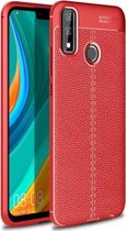 Voor Huawei Y8s Litchi Texture TPU schokbestendig hoesje (rood)