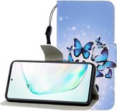 Voor Galaxy A81 Gekleurde tekening Horizontale flip lederen tas met houder & kaartsleuf & portemonnee (veel vlinders)