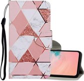 Voor Samsung Galaxy A72 5G Gekleurde Tekening Patroon Horizontale Flip Leren Case met Houder & Kaartsleuven & Portemonnee & Lanyard (Marmer)