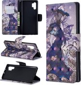 3D Gekleurde Tekening Patroon Horizontale Flip Leren Case met Houder & Kaartsleuven & Portemonnee Voor Galaxy Note10 + (Pauw)