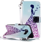 Magisch 3D Helder Gekleurd Tekenpatroon Horizontaal Flip PU Leren Hoesje met Houder & Kaartsleuven & Portemonnee & Fotolijst voor Galaxy S8 (Butterfly Princess)