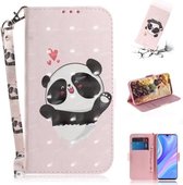 Voor Huawei Y8p / P Smart S / Enjoy 10s 3D Geschilderd Patroon Magnetische Aantrekkelijkheid Horizontale Flip Leren Case met Houder & Kaartsleuf & Portemonnee & Lanyard (Liefdeshart Beer)