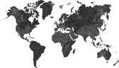 ESTAhome fotobehang wereldkaart antraciet grijs - 158941 - 3 x 3 m