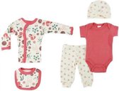 Soft Touch Kledingset Floral Meisjes Polyester Wit/roze 5-delig