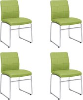 Medina Eetkamerstoelen 4 st kunstleer groen