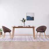Medina Eetkamerstoelen 2 st stof bruin
