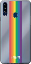 6F hoesje - geschikt voor Samsung Galaxy A20s -  Transparant TPU Case - #LGBT - Vertical #ffffff