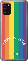 6F hoesje - geschikt voor Samsung Galaxy A31 -  Transparant TPU Case - #LGBT - Love Is Love #ffffff