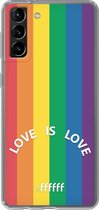 6F hoesje - geschikt voor Samsung Galaxy S21 Plus -  Transparant TPU Case - #LGBT - Love Is Love #ffffff