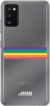 6F hoesje - geschikt voor Samsung Galaxy A41 -  Transparant TPU Case - #LGBT - Horizontal #ffffff