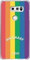 6F hoesje - geschikt voor LG V30 (2017) -  Transparant TPU Case - #LGBT - Ha! Gaaay #ffffff