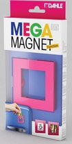 Dahle Magneet Mega Magnet Square XL, pink, 75 x 75 mm, inkl. Fotohalterung (b x h) 75 mm x 75 mm Pink 1 stuk(s) 76-95553-14823