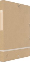 Oxford elastobox Touareg, ft A4, uit karton, rug van 2,5 cm, naturel en wit