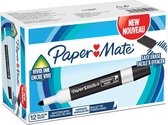 Paper Mate whiteboardmarker met ronde punt, zwart