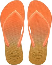 Havaianas Slim Dames Slippers - White/Fluorescent Confeti - Maat 39/40