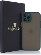 SafeCase® iPhone 12 Hoesje Groen - Inclusief camerabescherming schokbestendig