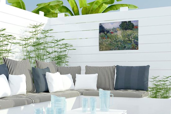 Décoration de Jardin Marguerite Gachet dans le jardin - Peinture de Vincent van Gogh - 40x30 cm
