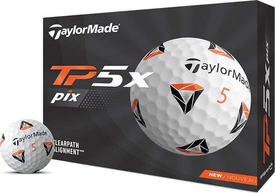 TaylorMade TP5x Pix Golfballen - Wit - 12 Stuks