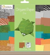Origami papier Zoo, 60 vel 70g 20 x 20 cm - met motief