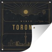 Tuinposters Toronto - Skyline - Canada - 50x50 cm - Tuindoek - Buitenposter