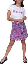 Colourful Rebel Shelby Flower Rok  Roze Dames - Basic Fit - Polyester - XS