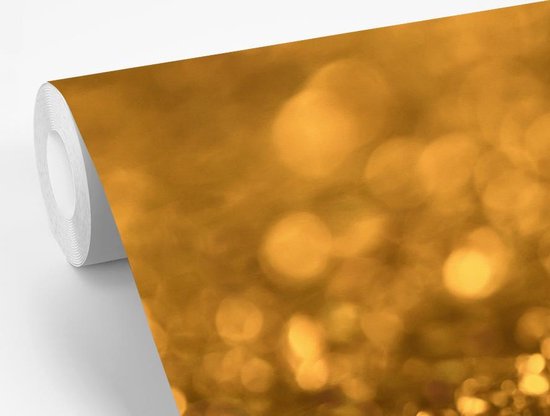Paillettes jaunes avec un fond d' fotobehang flou