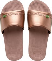 Havaianas Slide Brasil Crosuc Rose / Goud - Dames Badslippers - Maat 39/40