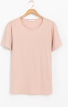 Sissy-Boy - Lichtroze basic t-shirt met dubbele mouw