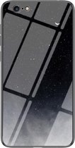 Sterrenhemel geschilderd gehard glas TPU schokbestendig beschermhoes voor iPhone 6s Plus / 6 Plus (Starry Sky Crescent)