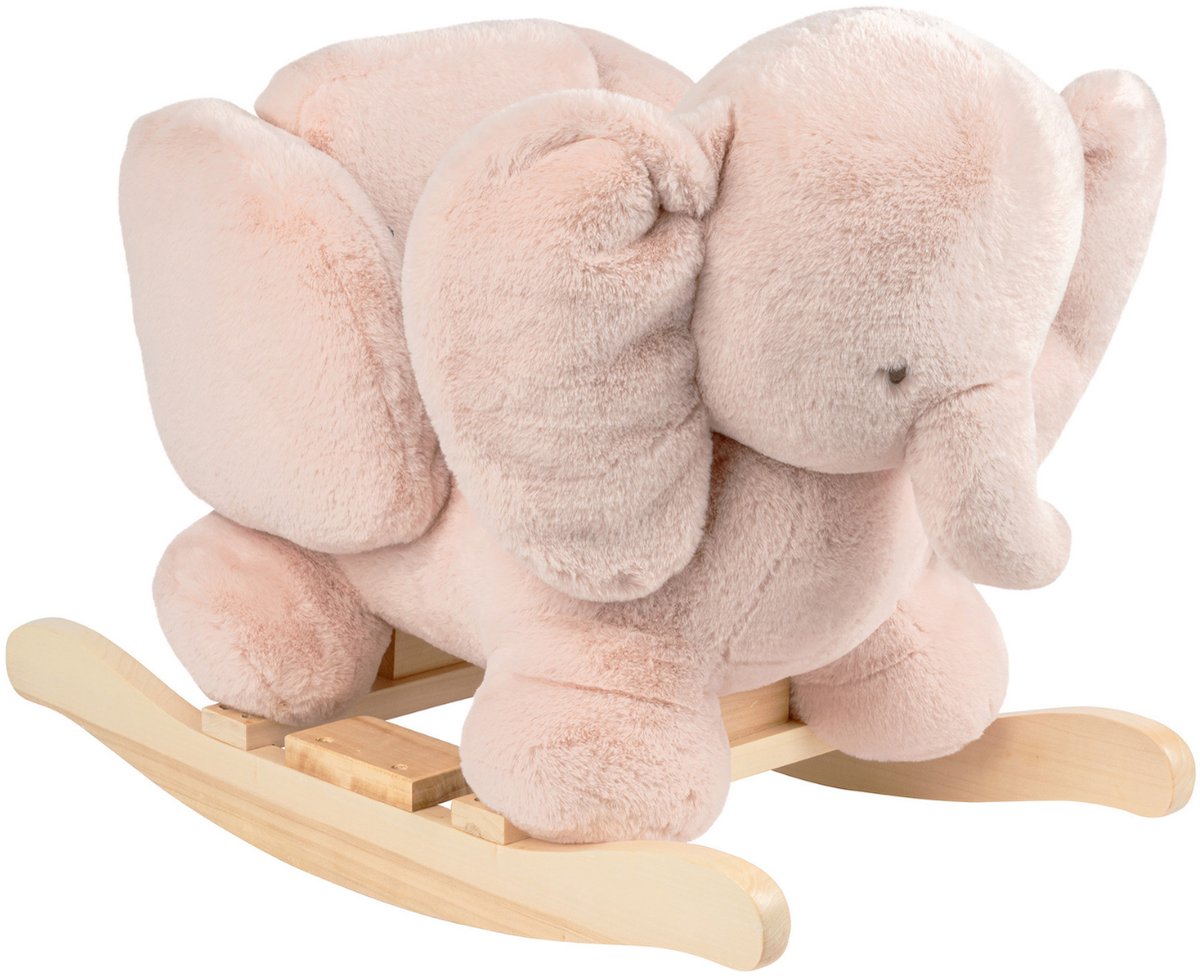 Nattou FanFan Hobbelpaard Olifant - 59 cm - Schommelpaard - Baby Speelgoed - Oud Roze