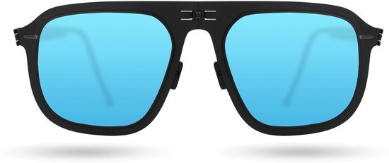 ROAV VIRGIL - Opvouwbare zonnebril - Polariserend UV400 - Matte Black - Blue Mirror glazen van Merkloos — afbeelding 5