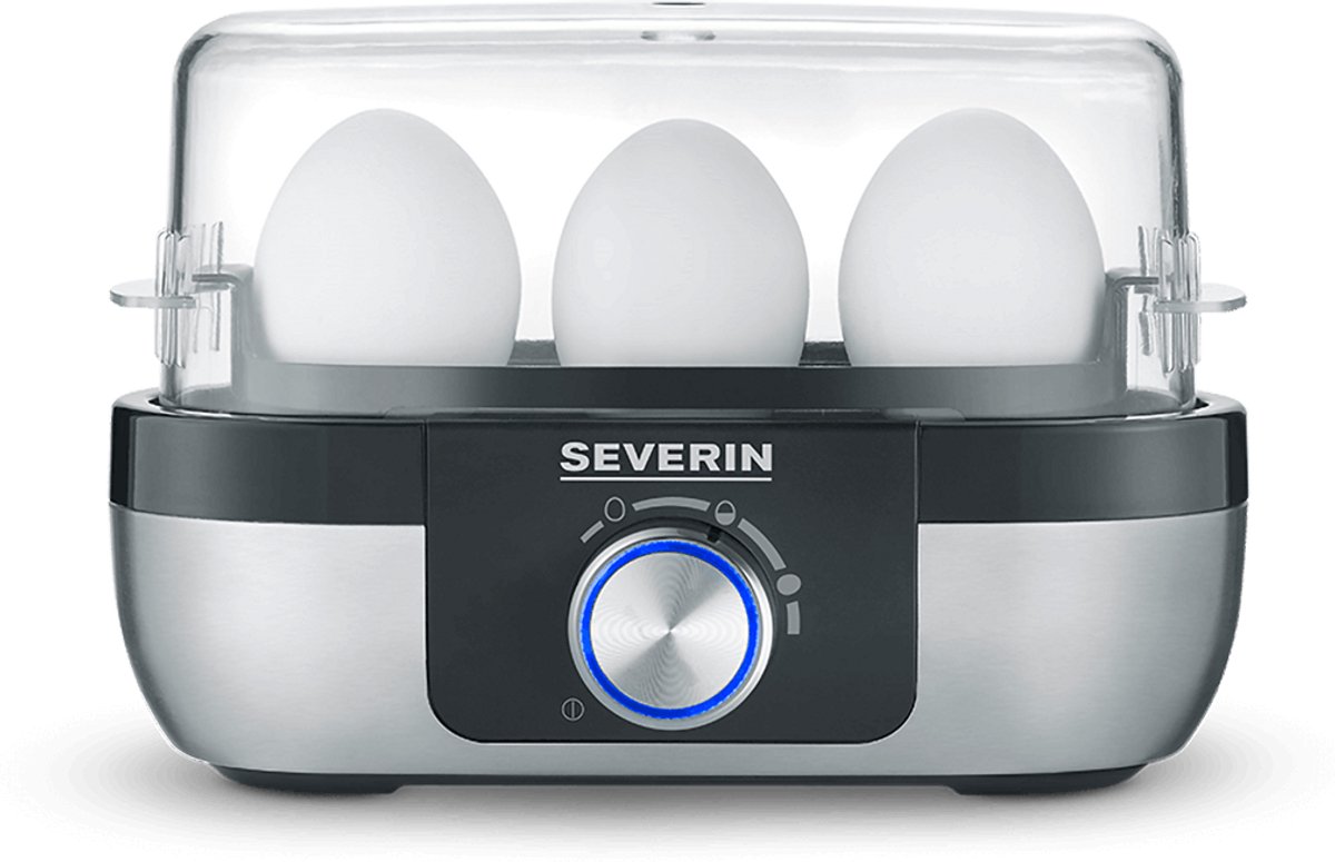 Severin EK 3163 - Eierkoker - RVS/Zwart