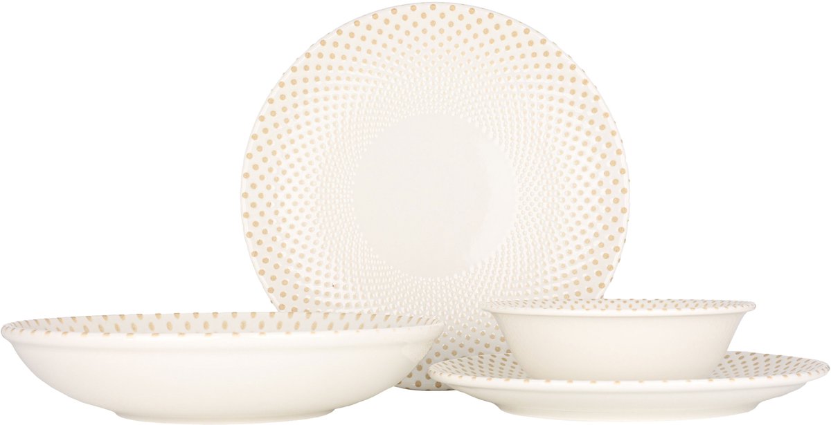 Rinart Serviesset (Large) - Punto - 24 delig - 6 persoons - Porselein