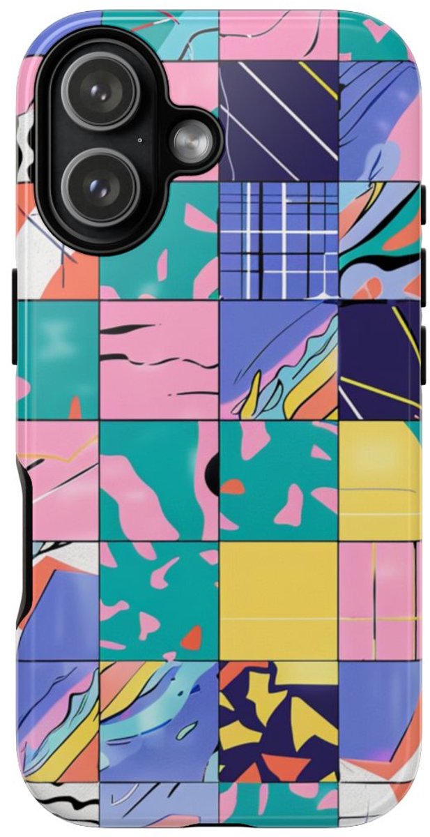Kleurrijk Abstract Geometrisch Patroon – Telefoonhoesje Geschikt voor iPhone 17