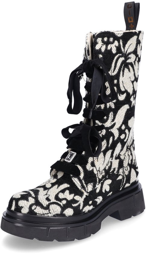 Bottes mi-hautes pour femmes Gio+ noires et blanches