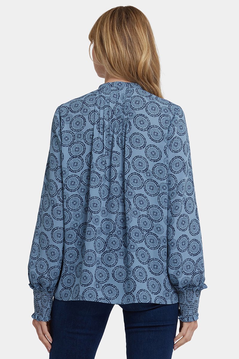 Pleated Peasant Blouse