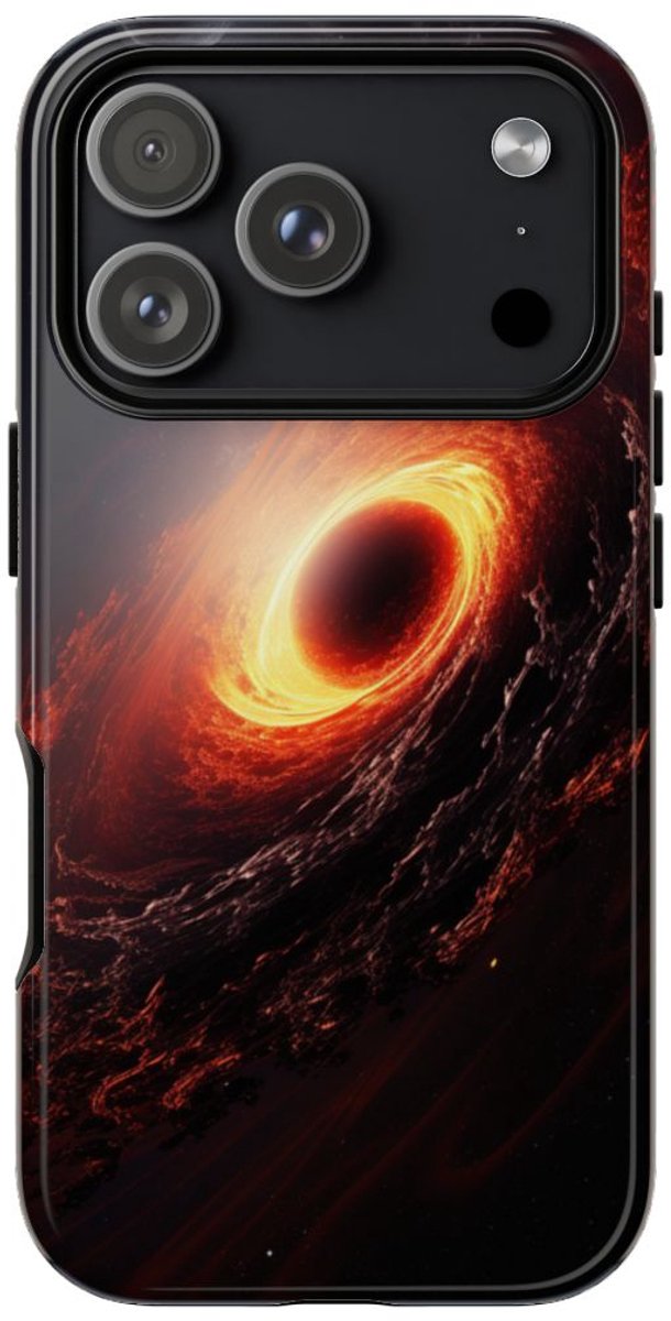 Vurige Zwarte Gat in de Ruimte – Telefoonhoesje Geschikt voor iPhone 17 Pro