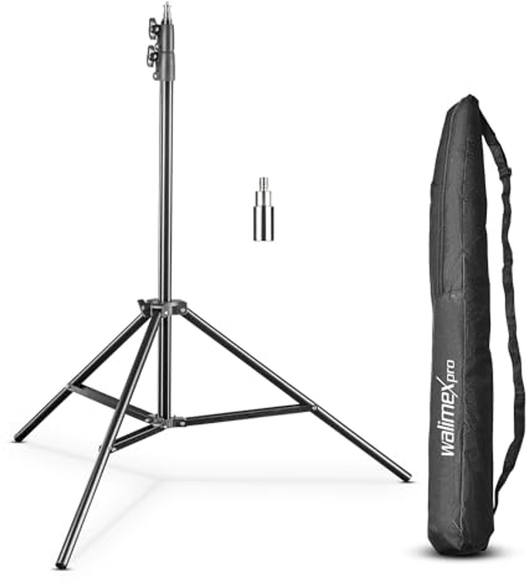 Lichtstatief 260 cm met Veerdemping - Aluminium Statief voor Fotografie en Studio